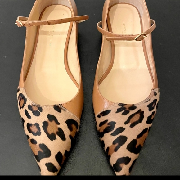JENNIFER CHAMANDI 'Lorenzo 20' Leopard Print Calf Hair/Leather Ballet Flats - Picture 3 of 12